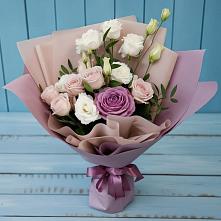Букет цветов из:  Розы и Лизиантусы #REPLACE_PRED# Калининауле