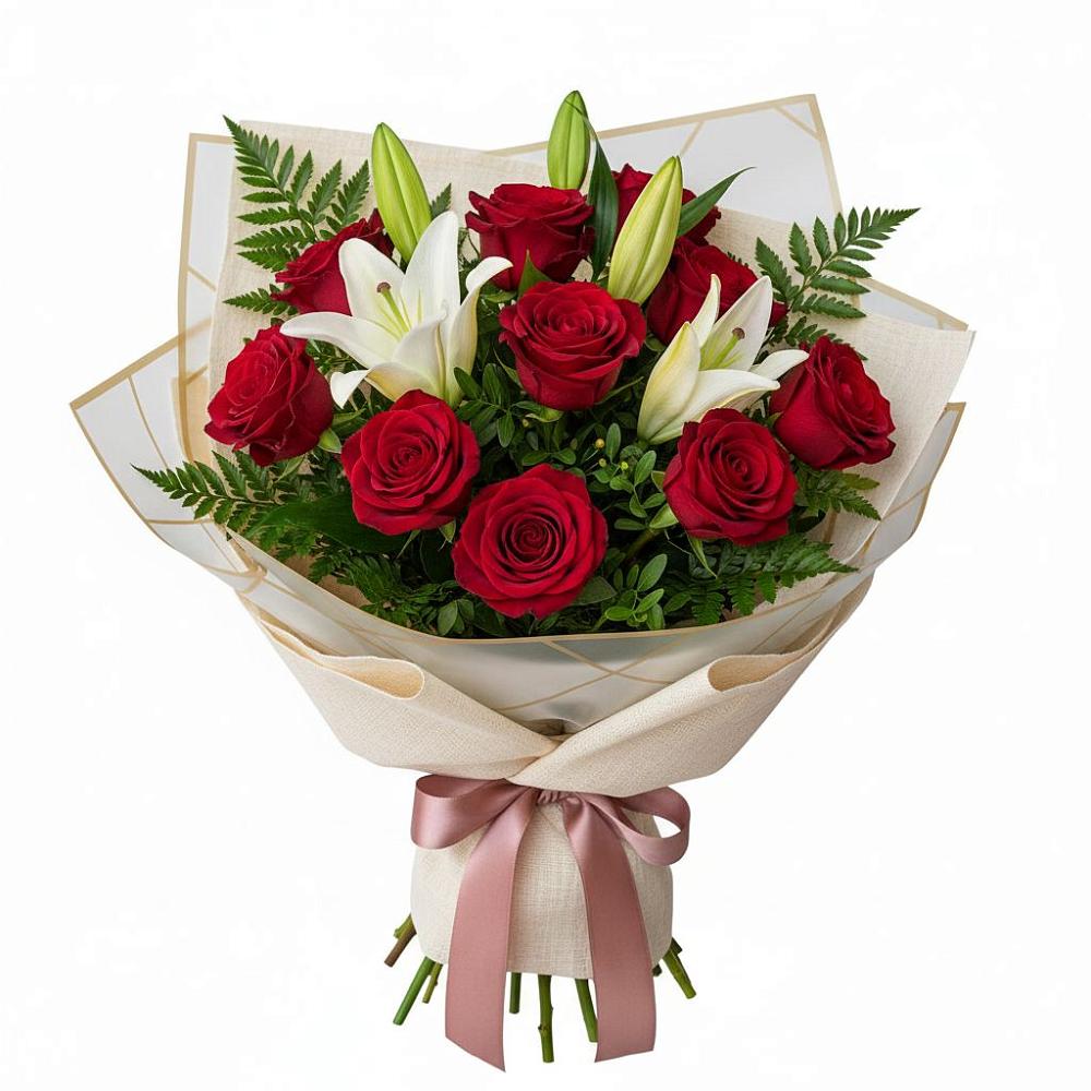 Букет цветов из: Лилии и Розы в Калининауле