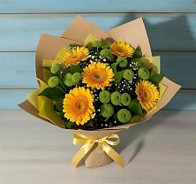 Букет цветов из:  Герберы и Хризантемы в Калининауле