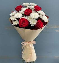 Букет цветов из:  Розы и Хризантемы в Калининауле