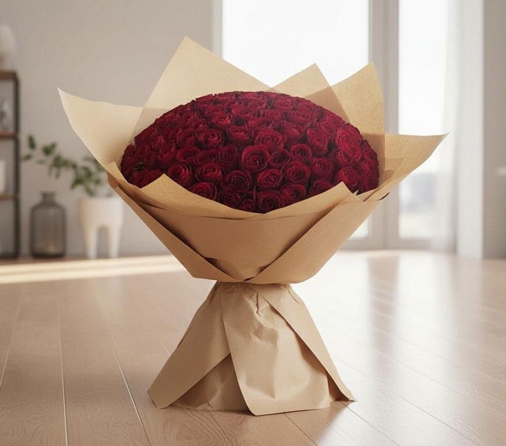 Букет 101 Красная роза в Калининауле