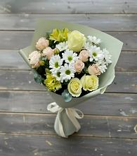 Букет цветов из:  Альстромерии, Розы и Хризантемы в Калининауле