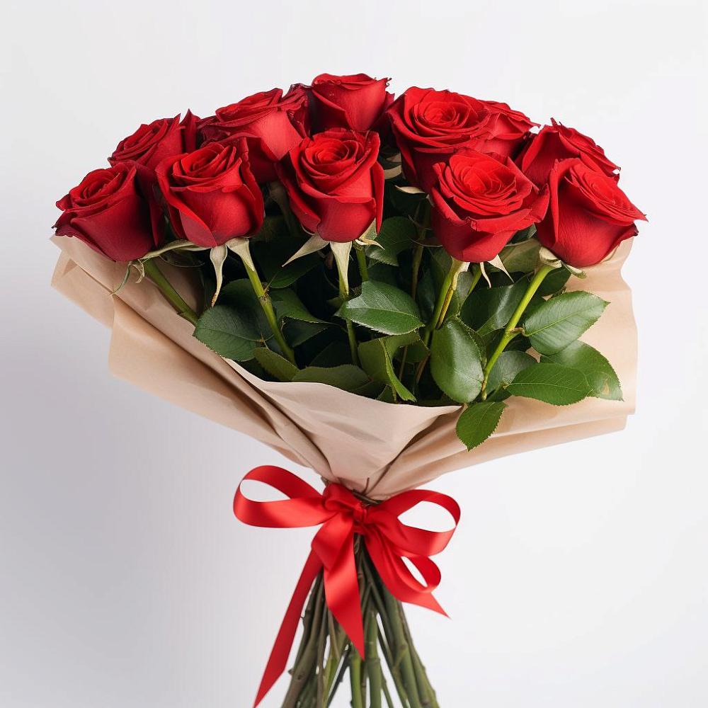 Букет 11 Красных роз Эдлесс Лав в Калининауле