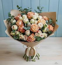 Букет цветов из:  Альстромерии и Розы #REPLACE_PRED# Калининауле